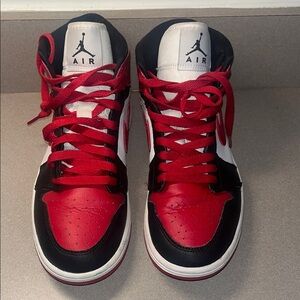 Jordan Red and Black High-Top Sneakers